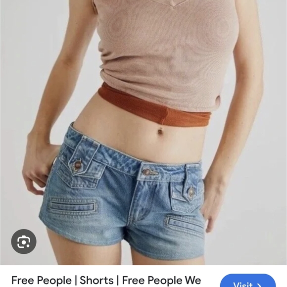 Free People - We The Free Micro Denim Mini Shorts - Picture 1 of 5